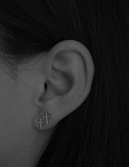 Cross Crystal Ørestik