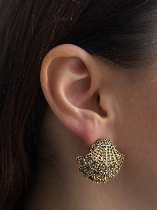 Shell Crystal Øreringe