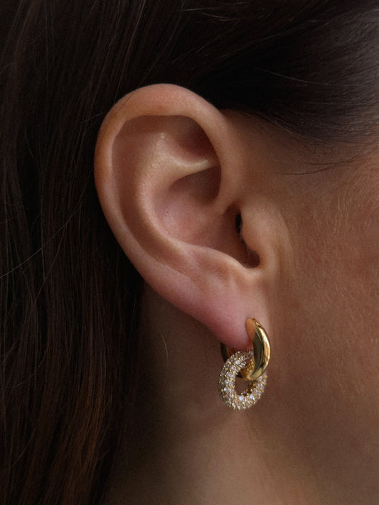 Emmeline Crystal Hoops