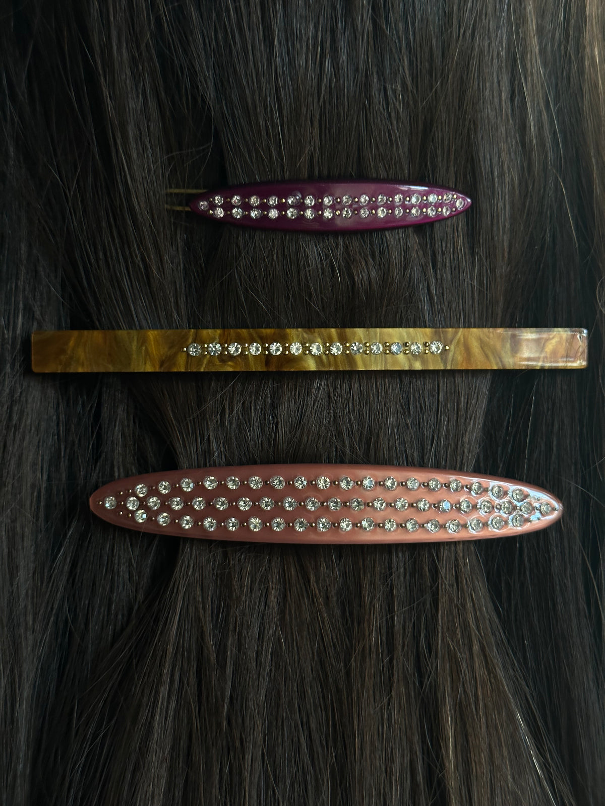 Petit Aval Crystal Hair Clip