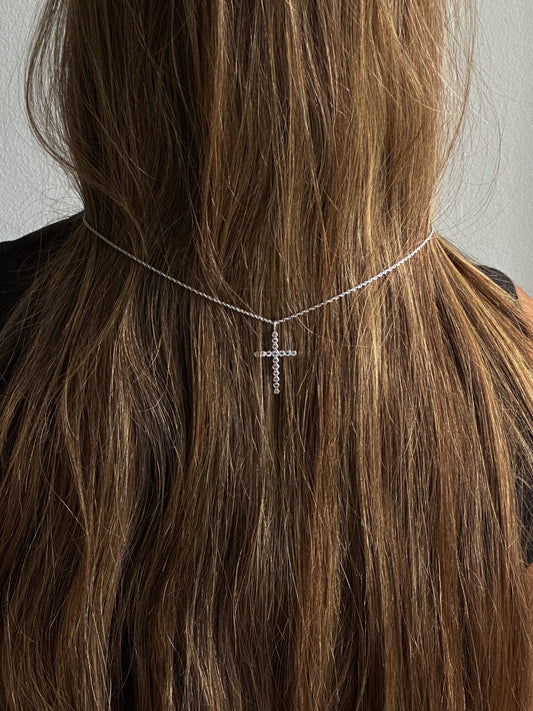 Kors lille krystal vedhæng