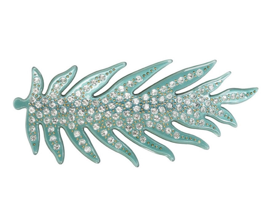 Leafy Diamond Barrette