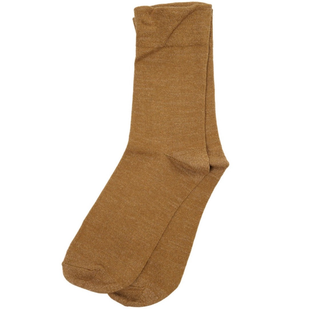 Ensfarvet glitter Strømpe<br>