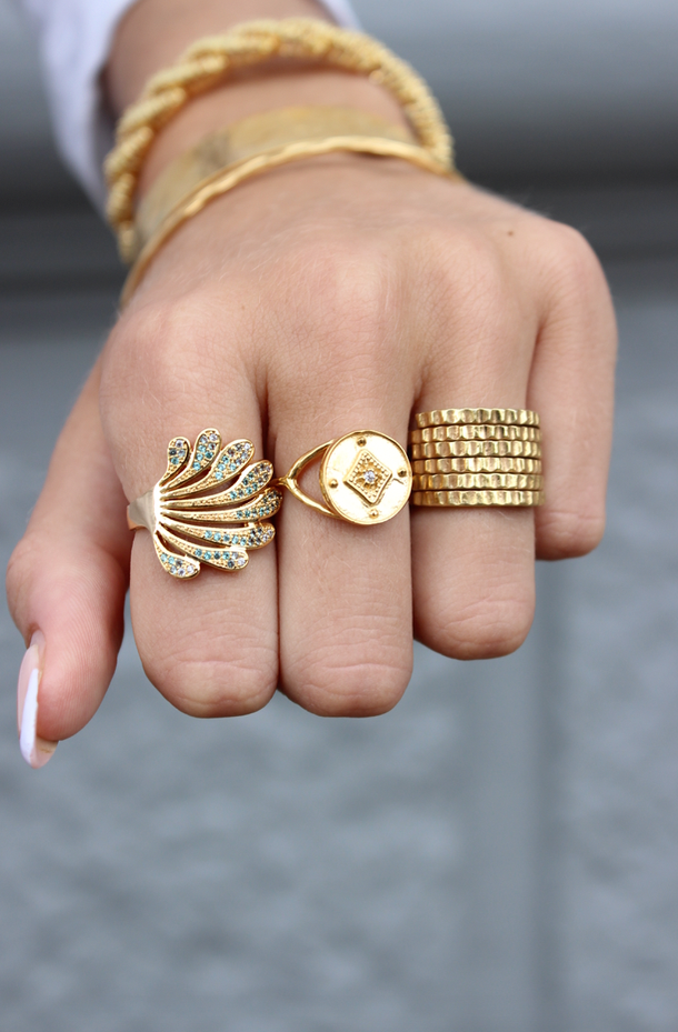 Margot Crystal Ring - Aqua