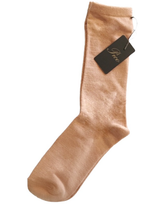 Ensfarvet glitter Strømpe<br>