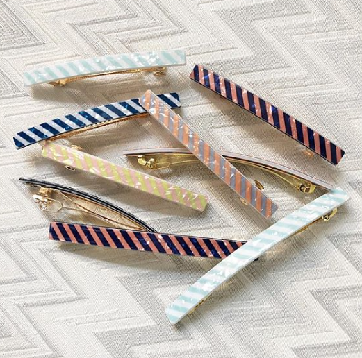 Mini Frenchie Stripe Hårspænde