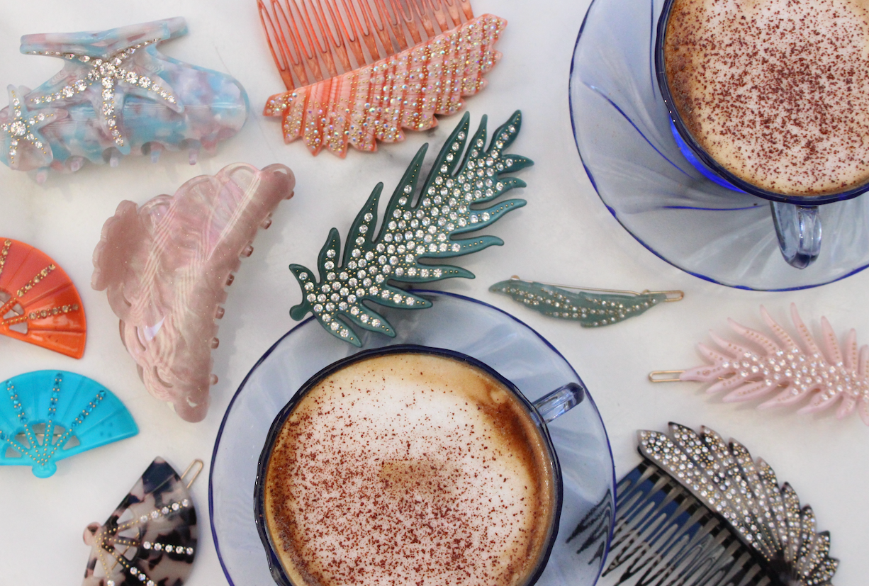 Leafy Diamond Barrette