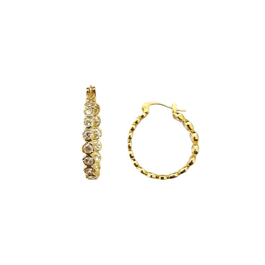 Elva Grande Crystal Hoops