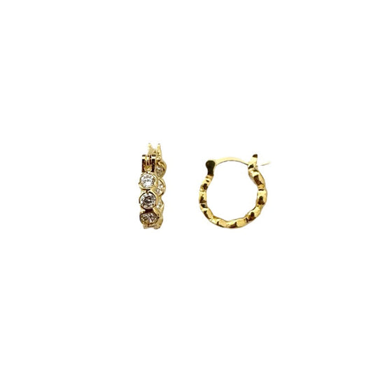 Elva Petite Crystal Hoops