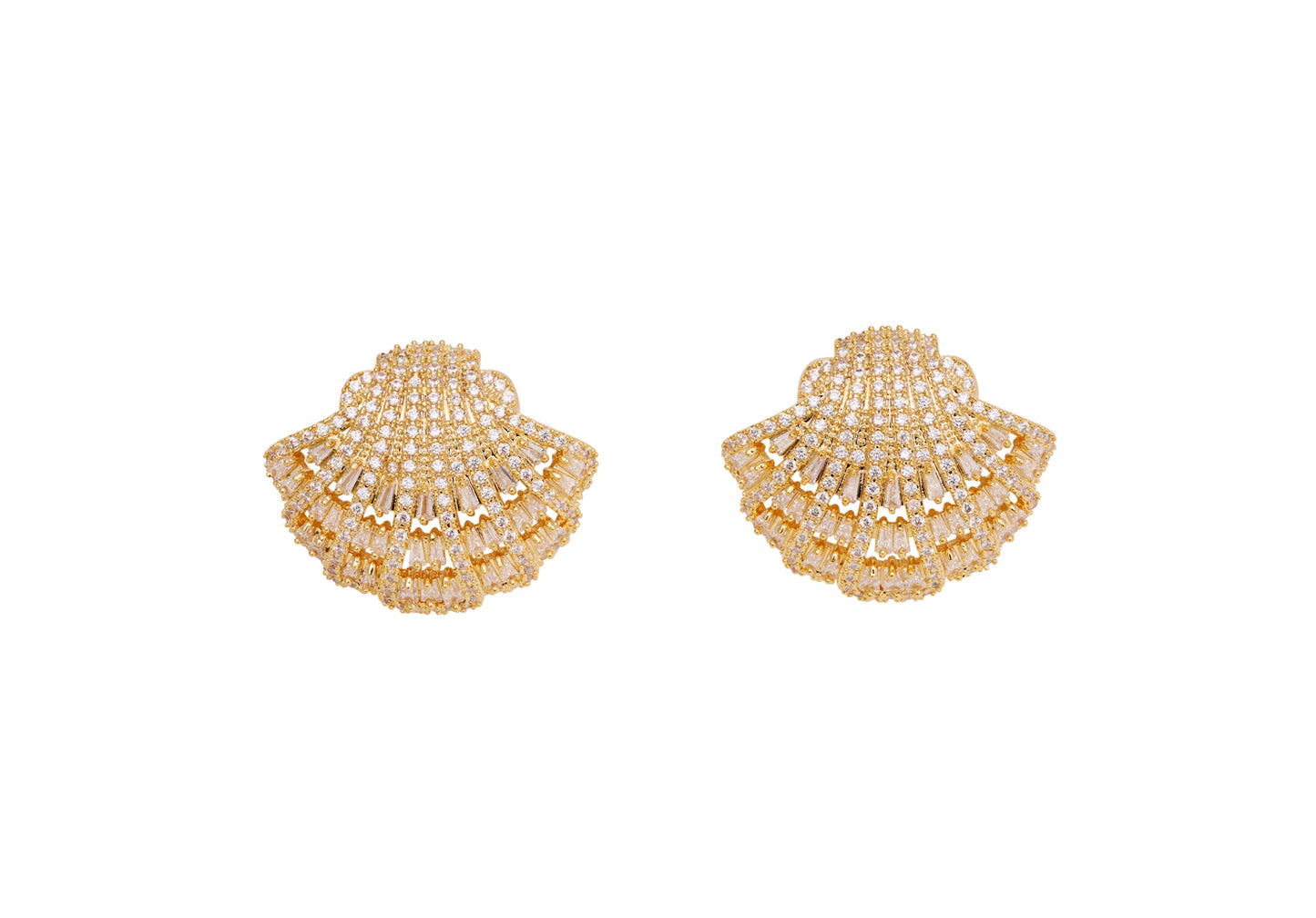 Shell Crystal Øreringe