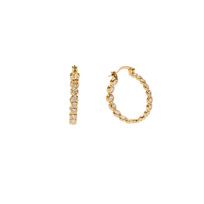 Elva Grande Crystal Hoops