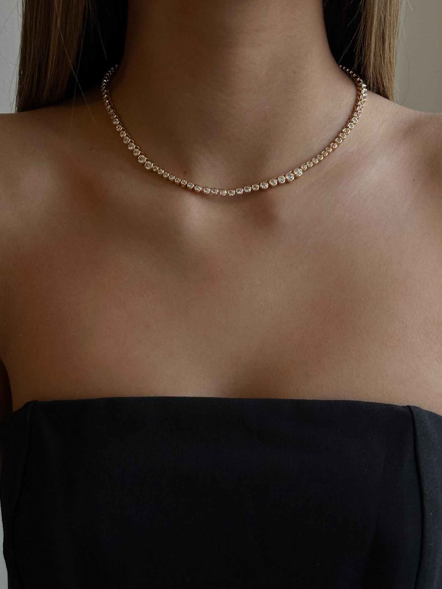 Elva krystalhalskæde