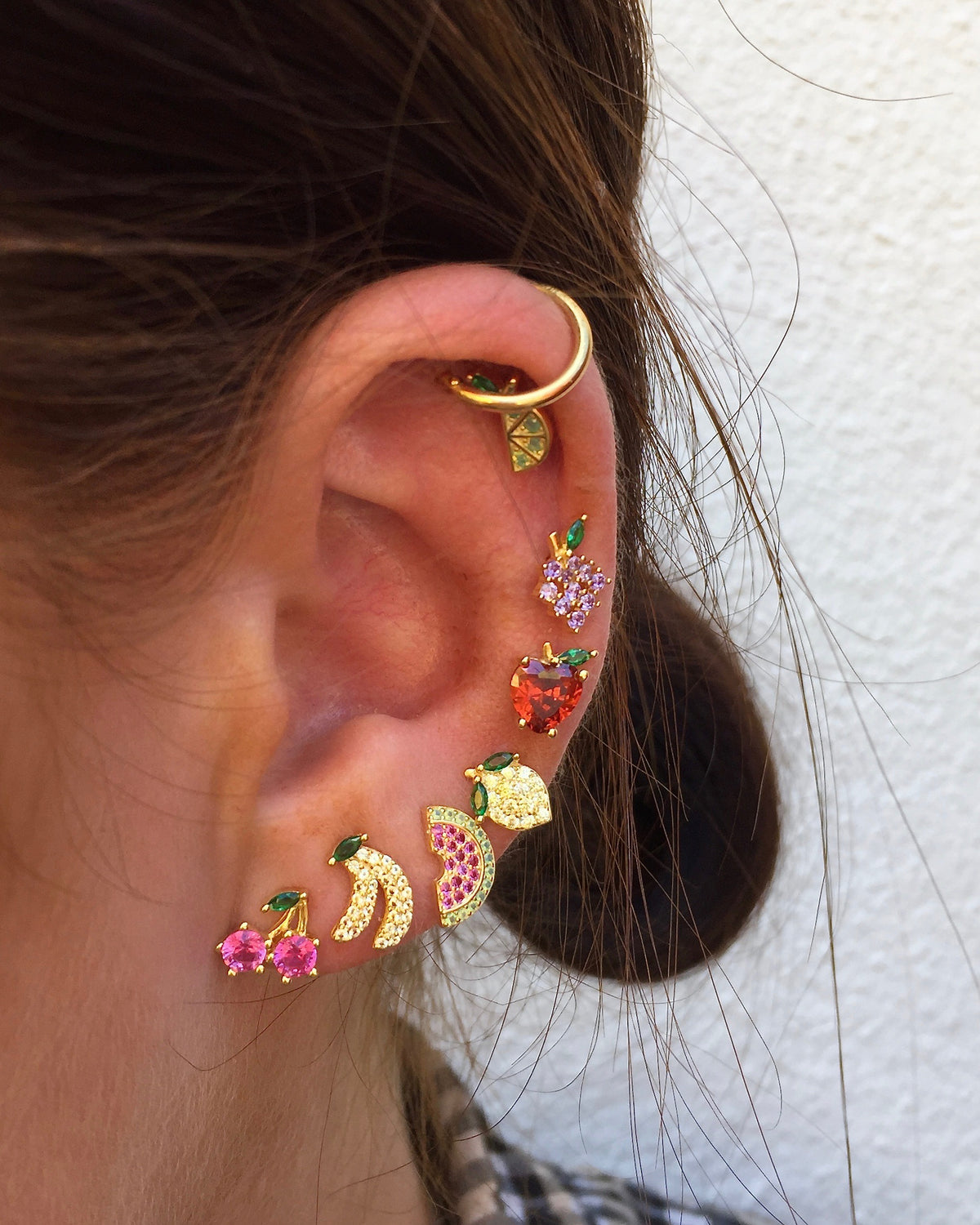 Cherry Crystal Studs