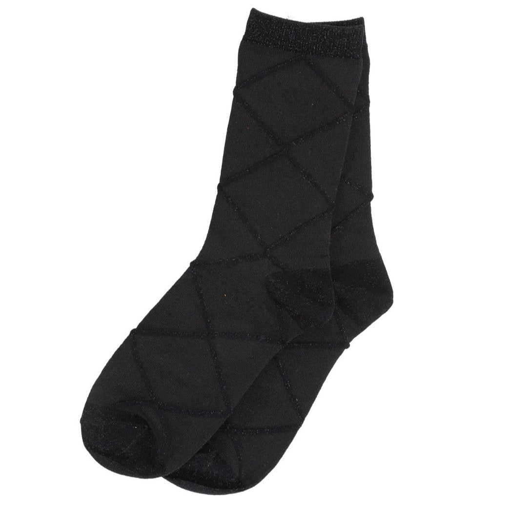 Diamond Socks - Aubergine Pico